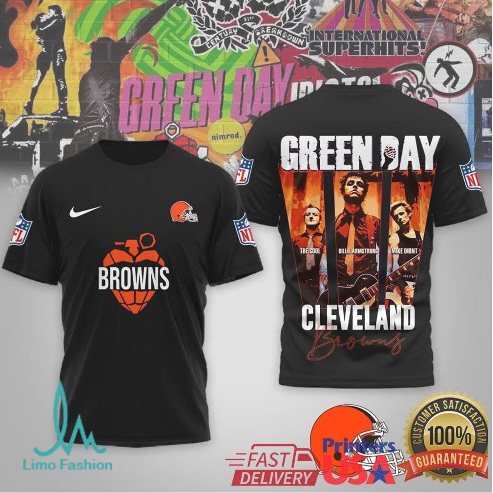 Cleveland Browns x Green Day Punk Rock Tribute Fan T Shirt - Limotees LLC