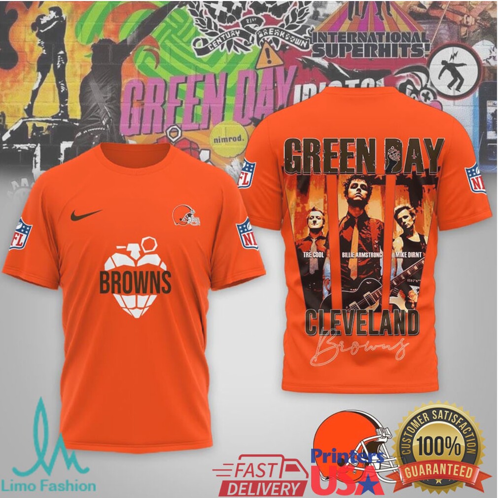 Cleveland Browns x Green Day Punk Rock Tribute Fan T Shirt - Limotees LLC