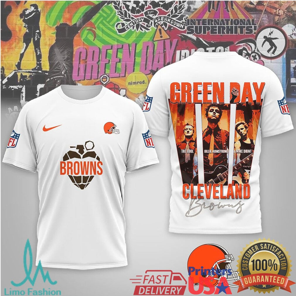 Cleveland Browns x Green Day Punk Rock Tribute Fan T Shirt - Limotees LLC