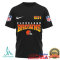 Cleveland Browns x KISS Rock Band Vintage Graphic NFL T Shirt - Limotees LLC