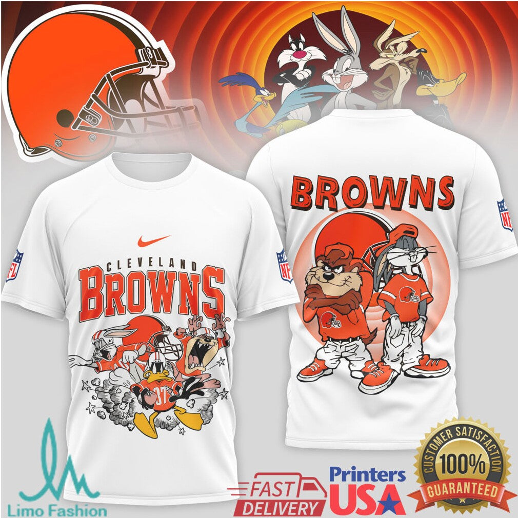 Cleveland Browns x Looney Tunes Vintage 90s Graphic T Shirt - Limotees LLC