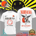 Cleveland Browns x Nirvana In Utero Vintage Graphic Shirt - Limotees LLC