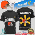 Cleveland Browns x Walmart Collaboration Graphic Print Training T Shirt - Limotees LLC