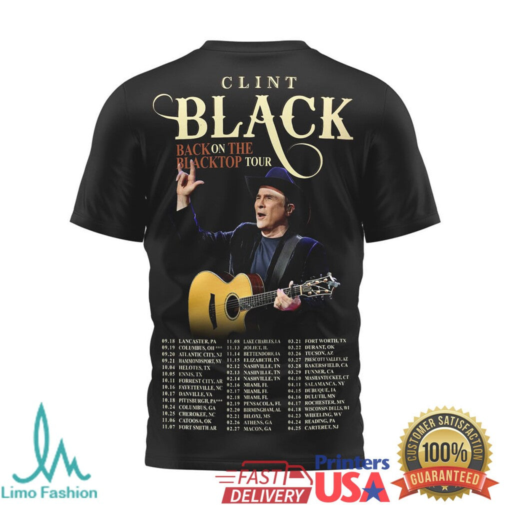 Clint Black Back On The Blacktop Tour 2026 Shirt Country Music Legend - Limotees LLC