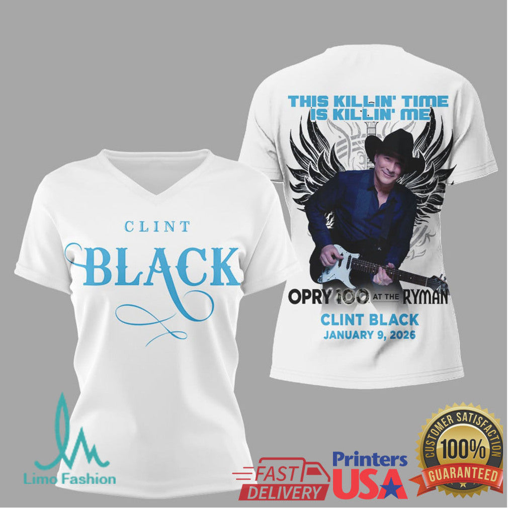 Clint Black This Killin' Time Is Killin' Me Opry 100 At The Ryman T Shirt - Limotees LLC