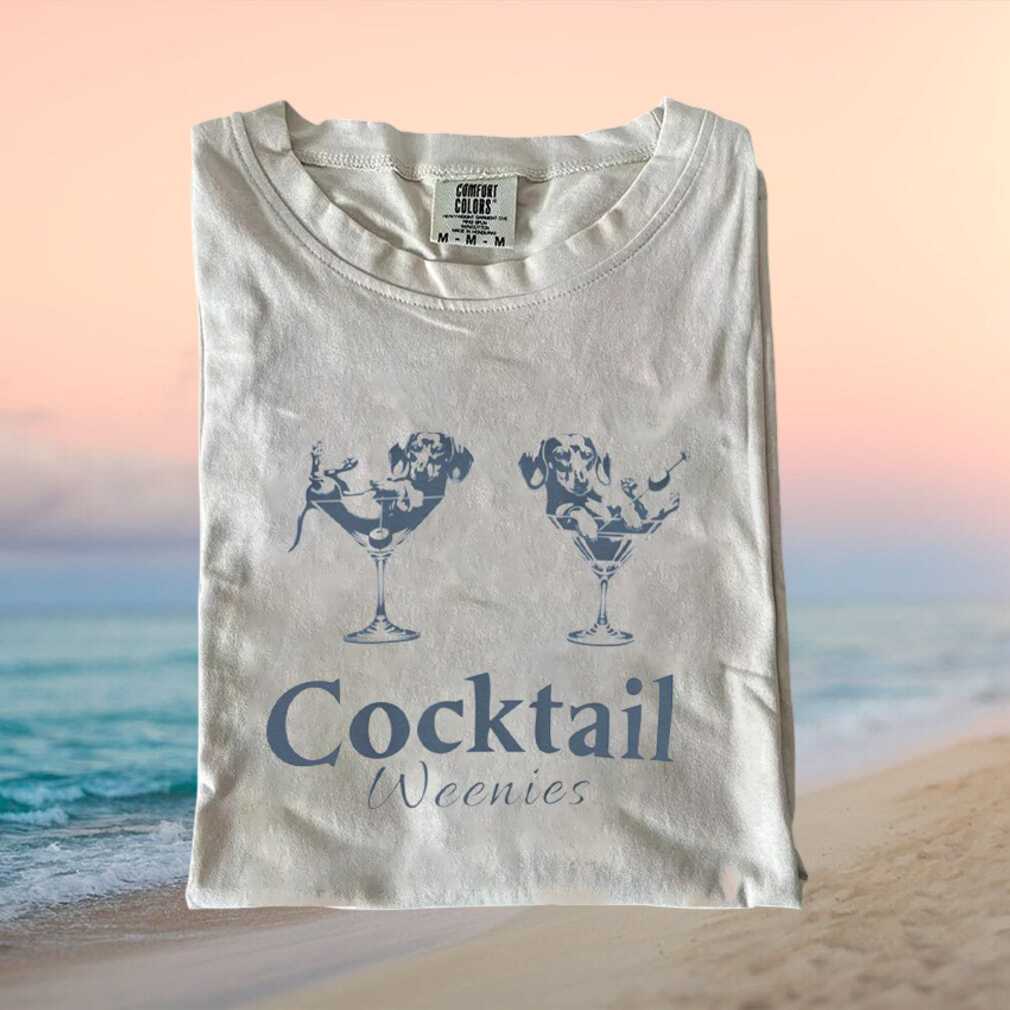 Cocktail Weenies Funny Dachshund Dog Martini Drinker T Shirt - Limotees LLC