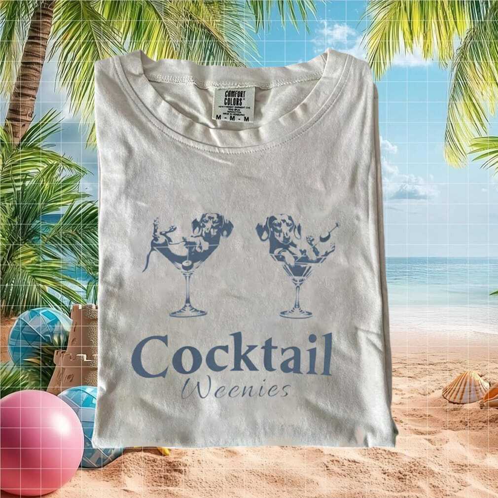 Cocktail Weenies Funny Dachshund Dog Martini Drinker T Shirt - Limotees LLC
