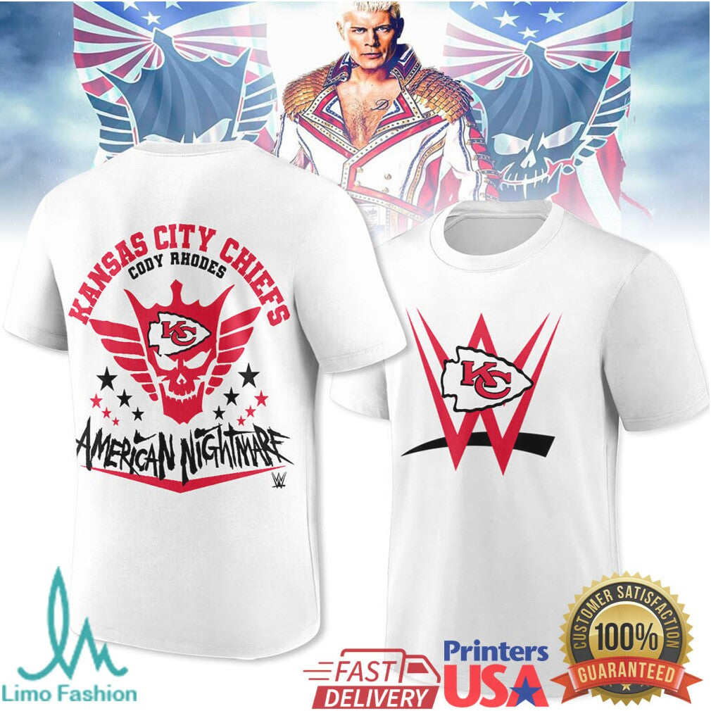Cody Rhodes American Nightmare Kansas City Chiefs Wwe Nfl Mashup Shirt - Limotees LLC