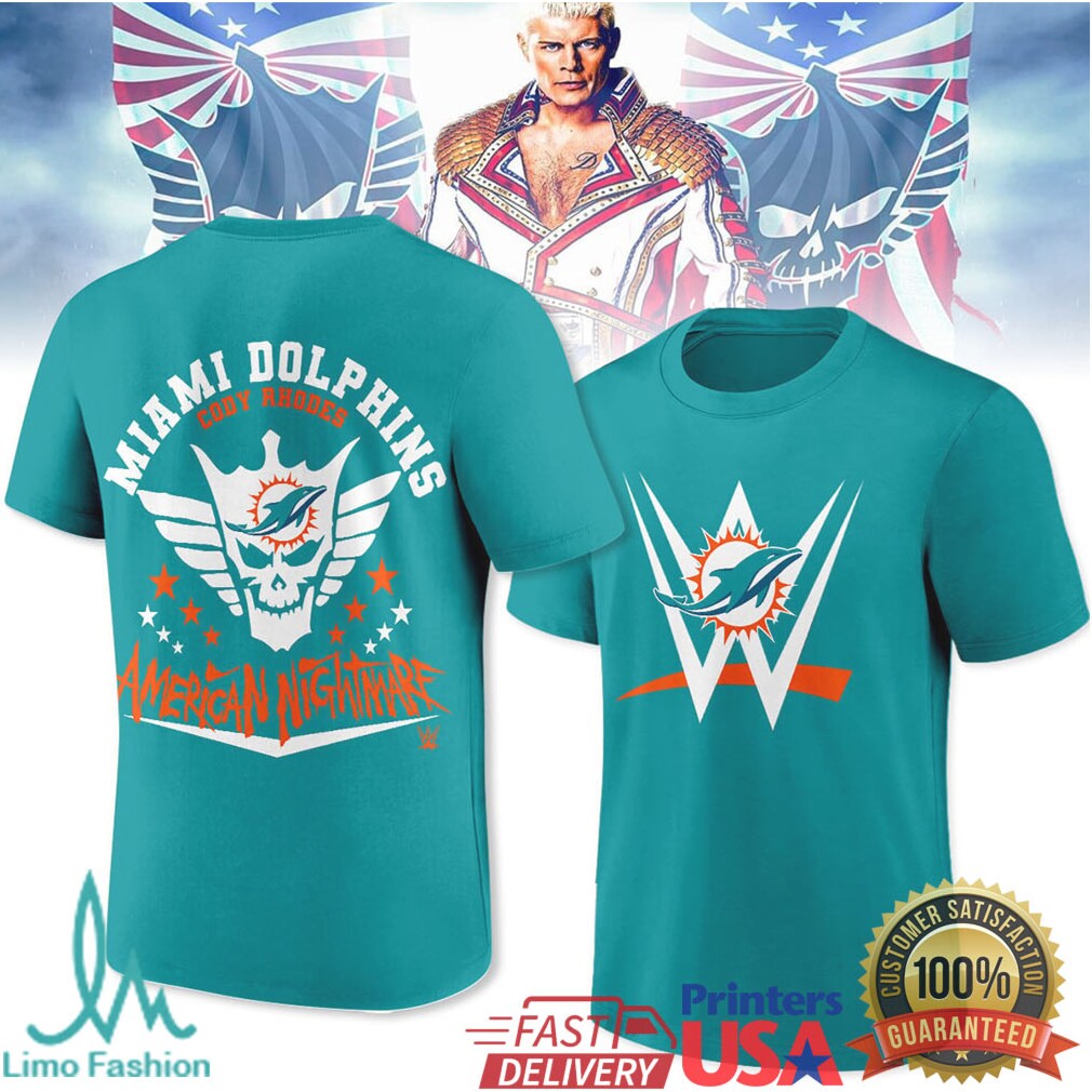 Cody Rhodes American Nightmare Miami Dolphins Wwe Nfl Mashup Shirt - Limotees LLC