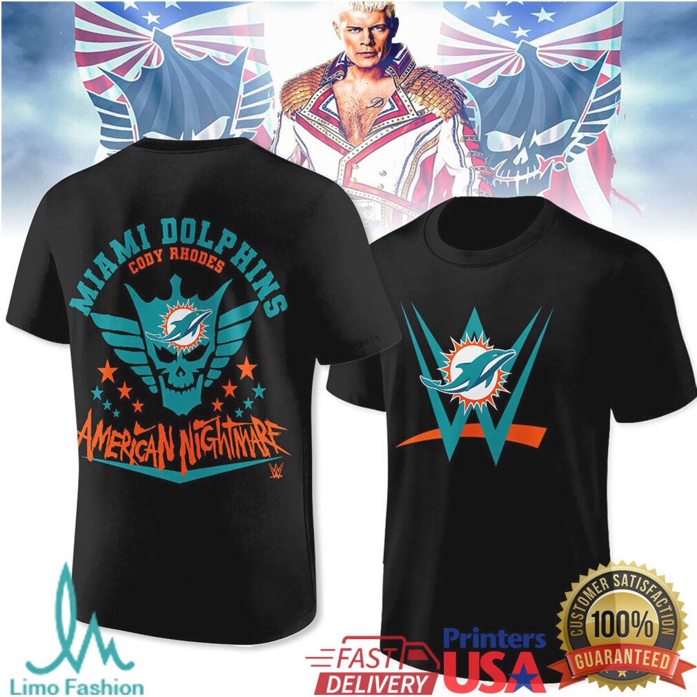 Cody Rhodes American Nightmare Miami Dolphins Wwe Nfl Mashup Shirt - Limotees LLC