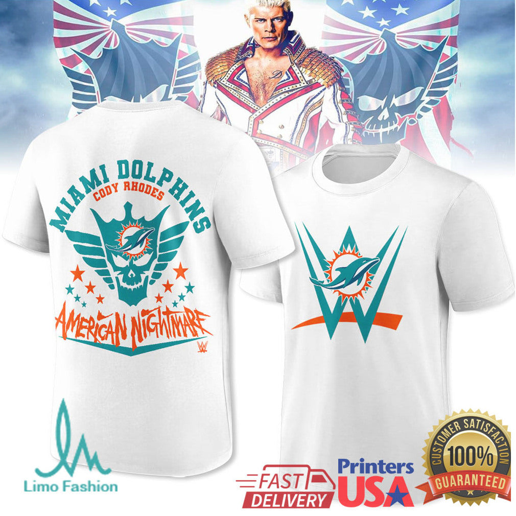 Cody Rhodes American Nightmare Miami Dolphins Wwe Nfl Mashup Shirt - Limotees LLC
