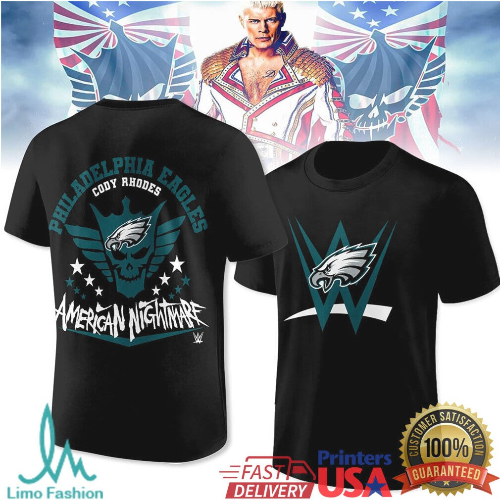 Cody Rhodes American Nightmare Philadelphia Eagles Wwe Nfl Mashup Shirt - Limotees LLC