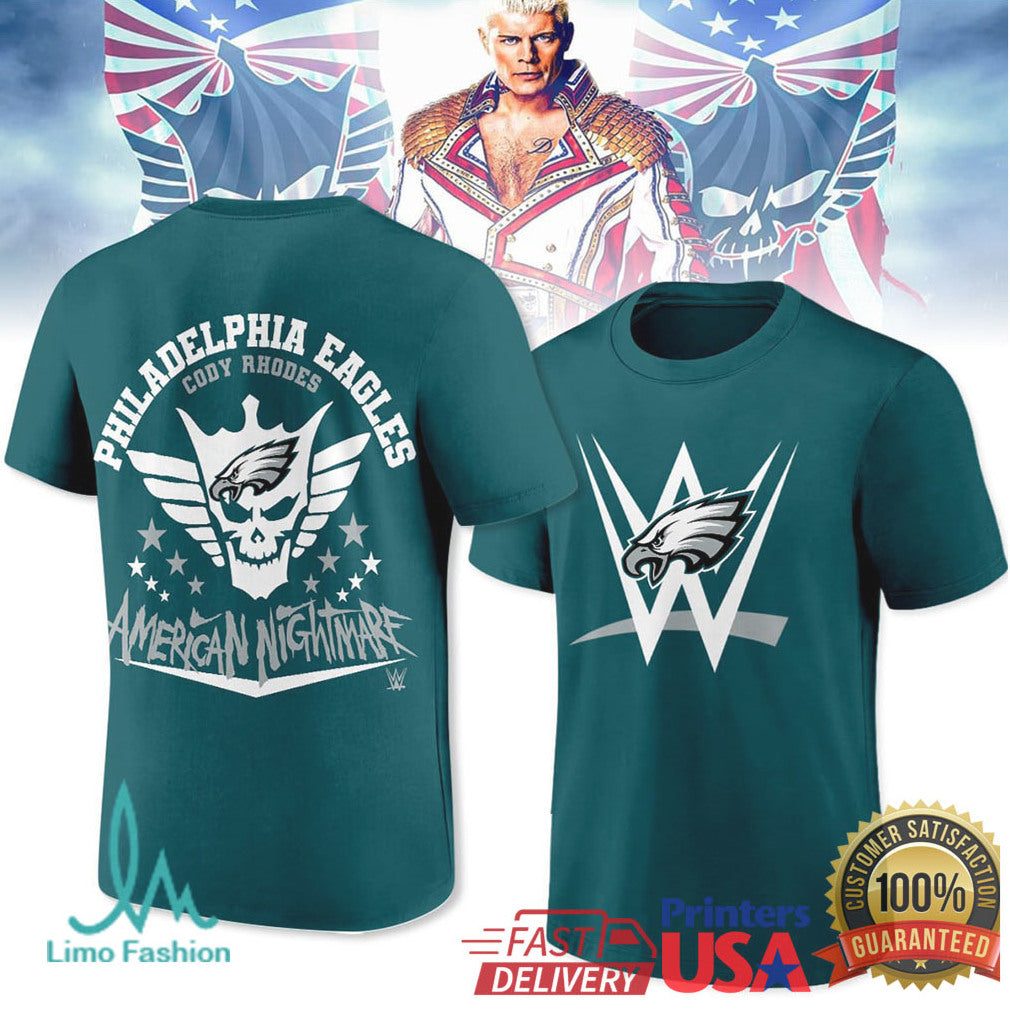 Cody Rhodes American Nightmare Philadelphia Eagles Wwe Nfl Mashup Shirt - Limotees LLC