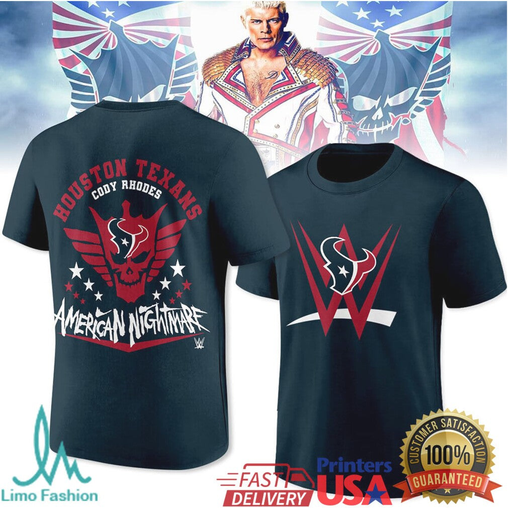 Cody Rhodes Houston Texans American Nightmare Tshirt - Limotees LLC