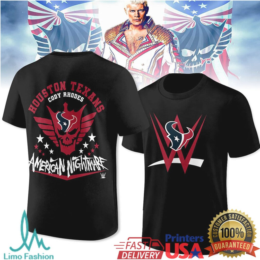 Cody Rhodes Houston Texans American Nightmare Tshirt - Limotees LLC