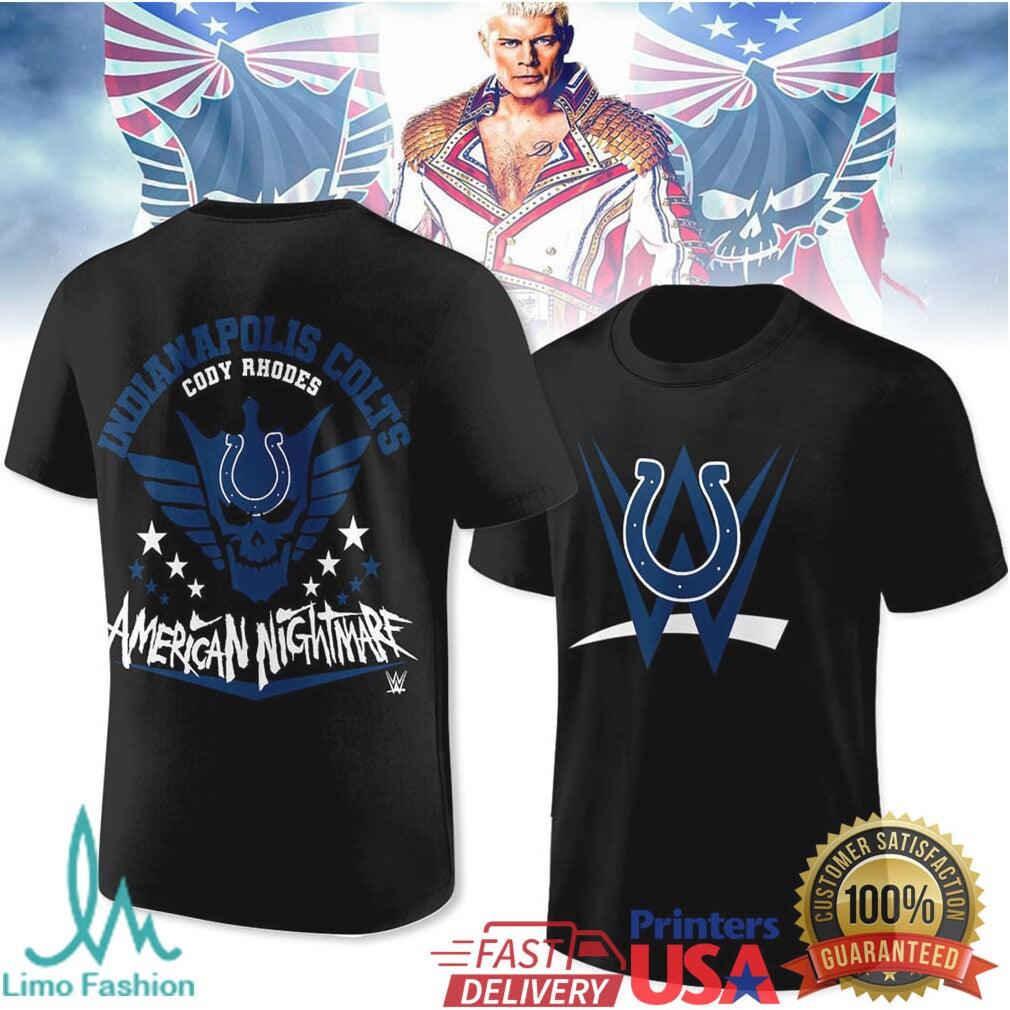 Cody Rhodes Indianapolis Colts American Nightmare Tshirt - Limotees LLC