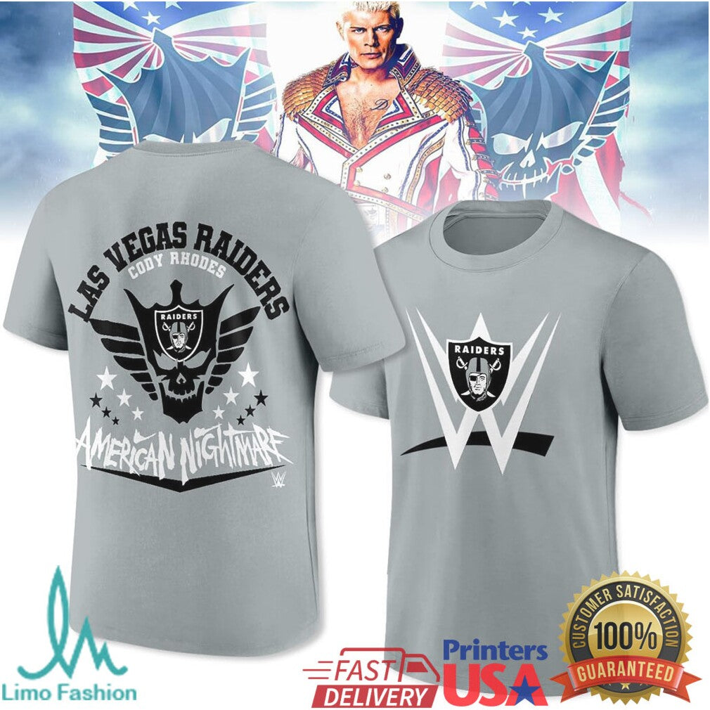 Cody Rhodes Las Vegas Raiders American Nightmare Tshirt - Limotees LLC