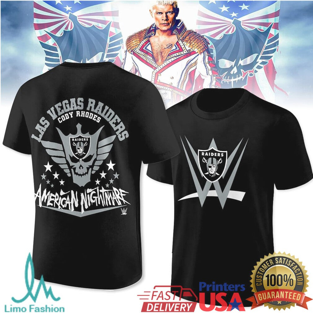 Cody Rhodes Las Vegas Raiders American Nightmare Tshirt - Limotees LLC