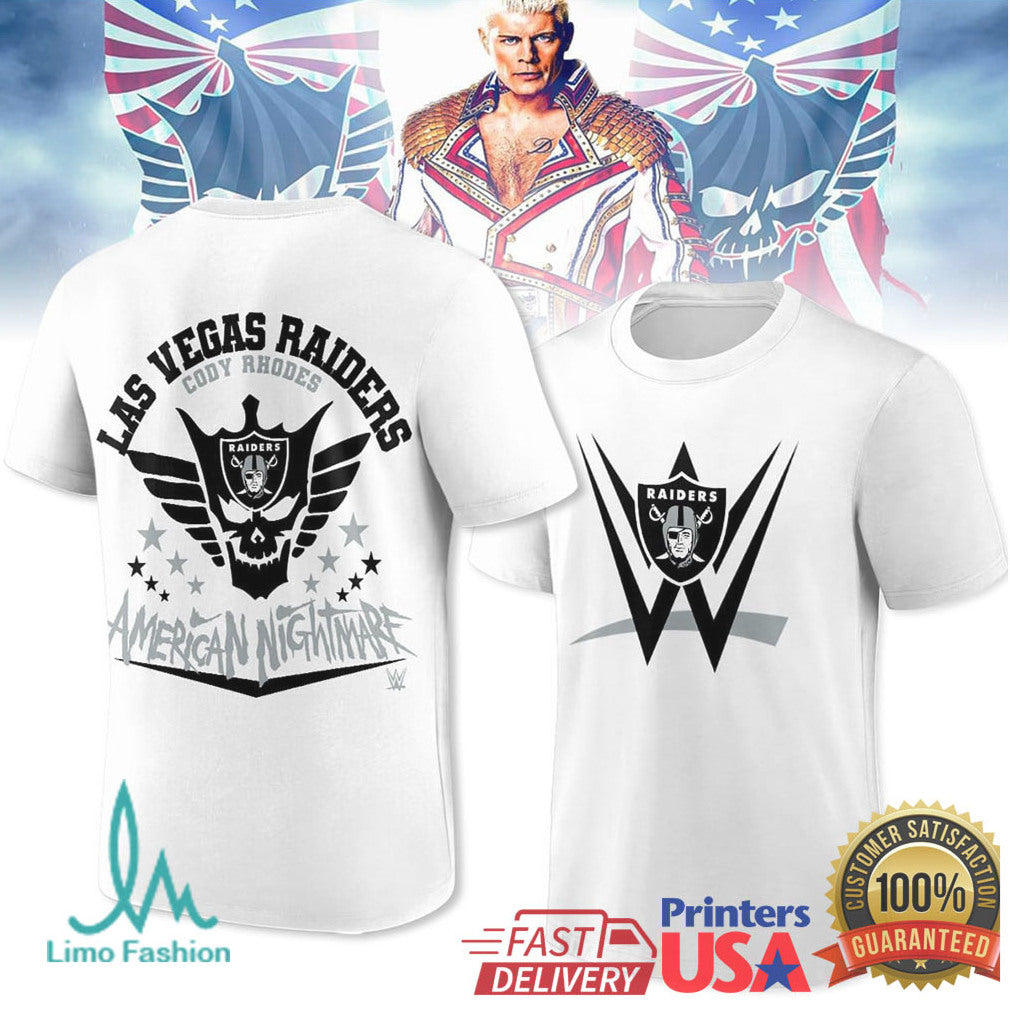 Cody Rhodes Las Vegas Raiders American Nightmare Tshirt - Limotees LLC