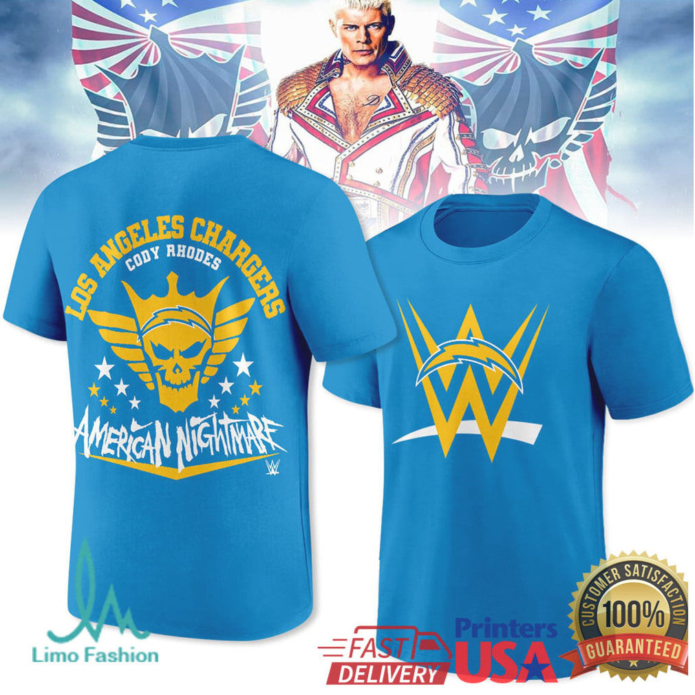 Cody Rhodes Los Angeles Chargers American Nightmare Tshirt - Limotees LLC