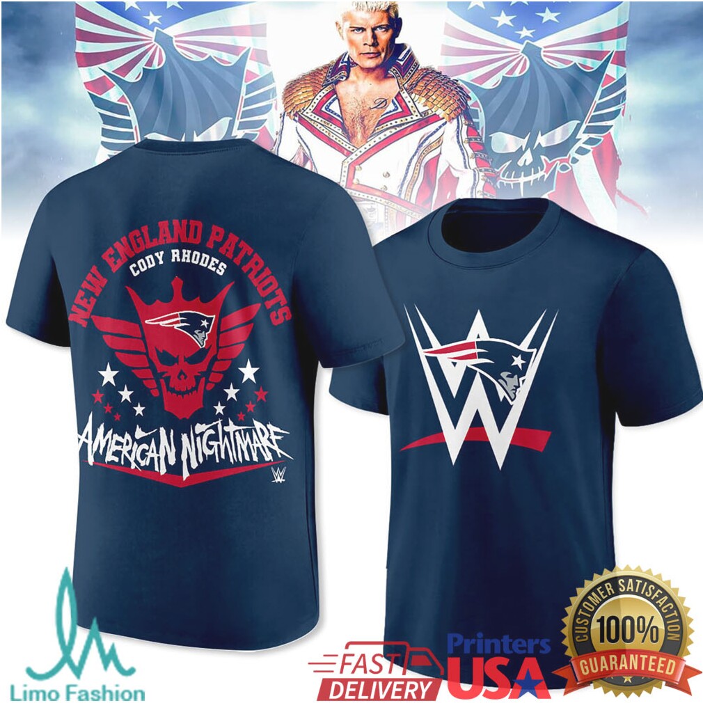 Cody Rhodes New England Patriots American Nightmare Tshirt - Limotees LLC