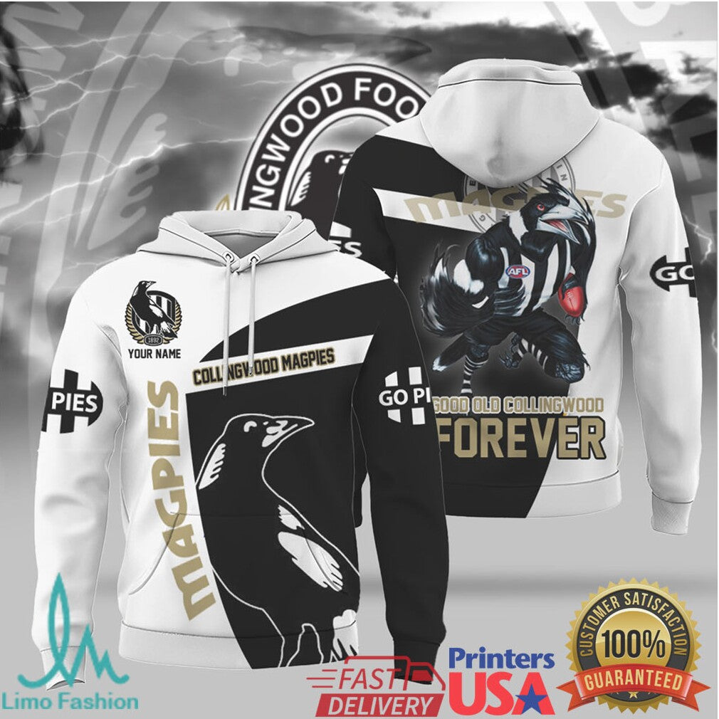 Collingwood Magpies “Good Old Collingwood Forever” Custom Apparel - Limotees LLC