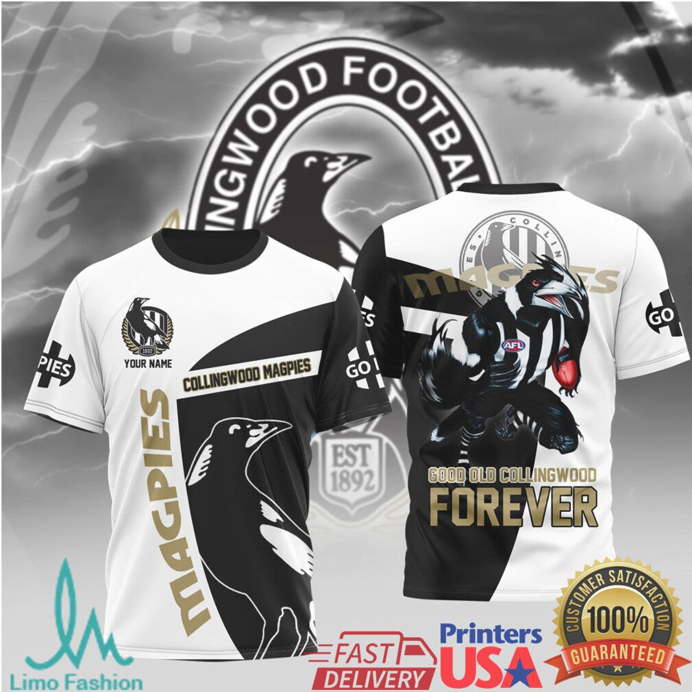 Collingwood Magpies “Good Old Collingwood Forever” Custom Apparel - Limotees LLC