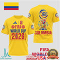 Colombia FIFA World Cup 2026 National Colors T Shirt - Limotees LLC