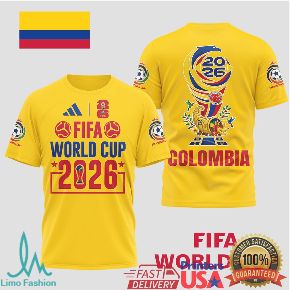 Colombia FIFA World Cup 2026 National Colors T Shirt - Limotees LLC