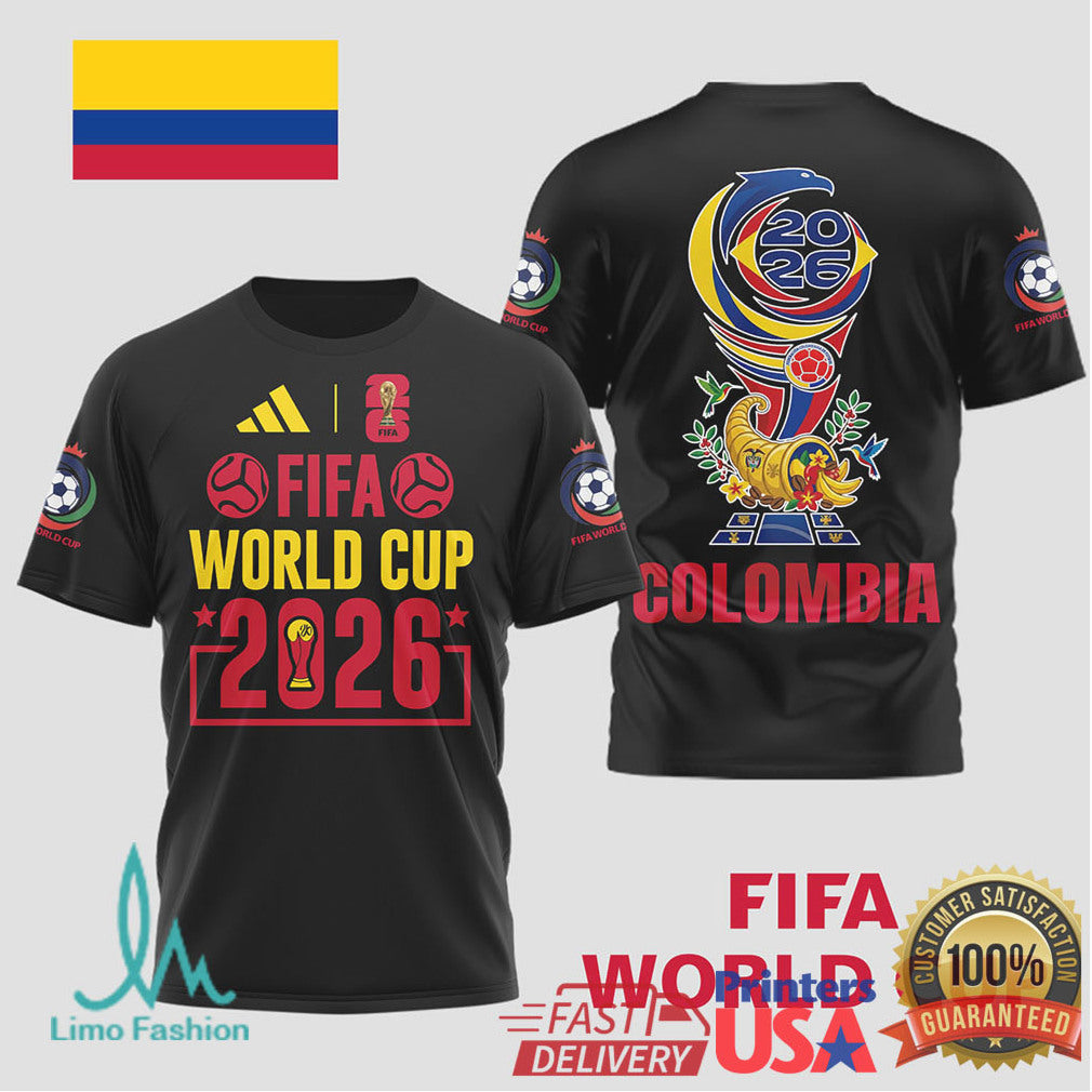 Colombia FIFA World Cup 2026 National Colors T Shirt - Limotees LLC