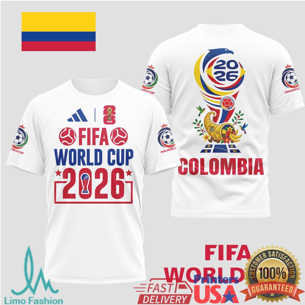 Colombia FIFA World Cup 2026 National Colors T Shirt - Limotees LLC