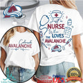 Colorado Avalanche Nurse T Shirt Just A Nurse Who Loves Avalanche Hockey