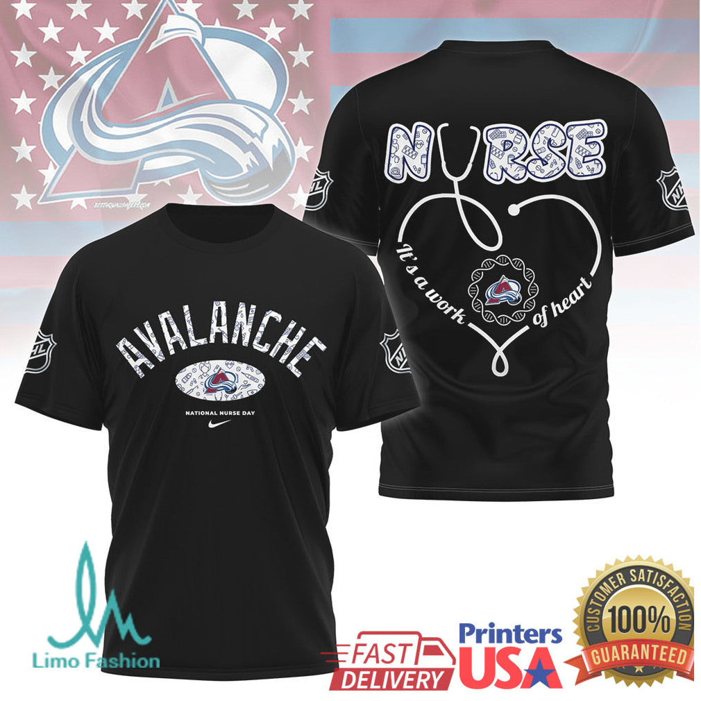 Colorado Avalanche Nursing Shirt National Nurse Day NHL Fan Apparel T Shirt - Limotees LLC