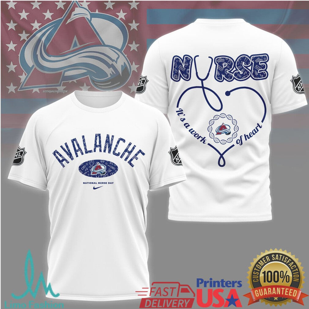 Colorado Avalanche Nursing Shirt National Nurse Day NHL Fan Apparel T Shirt - Limotees LLC