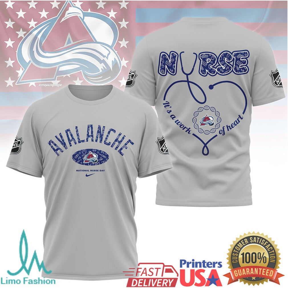 Colorado Avalanche Nursing Shirt National Nurse Day NHL Fan Apparel T Shirt - Limotees LLC