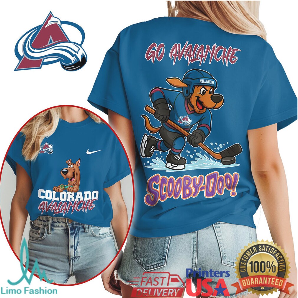 Colorado Avalanche Scooby Doo Hockey Fan T Shirt Go Avalanche T Shirt - Limotees LLC