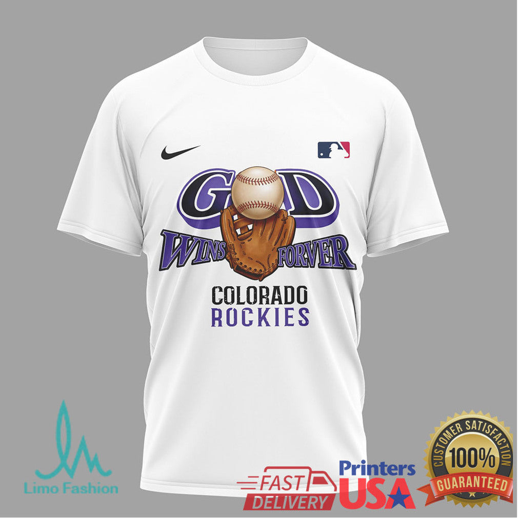 Colorado Rockies Baseball It's In Jesus Name We Play Religious T Shirt - Limotees LLC