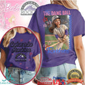 Colorado Rockies “Hit The Dang Ball” Barbie Style Baseball Graphic T Shirt - Limotees LLC