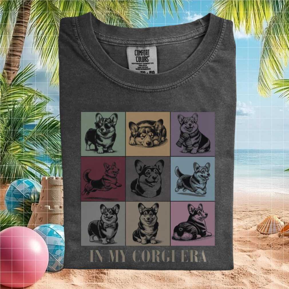 Corgi Lovers In My Corgi Era Grid Style T Shirt - Limotees LLC