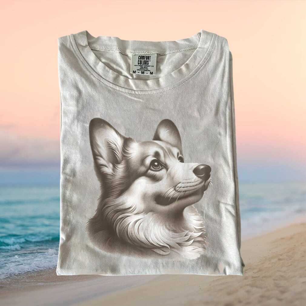 Corgi Portrait Artistic Illustration Dog Breed Lover Graphic T Shirt - Limotees LLC