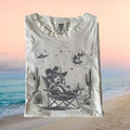 Cowboy Dachshund Dog Moon UFO Western Aesthetic Graphic T Shirt - Limotees LLC
