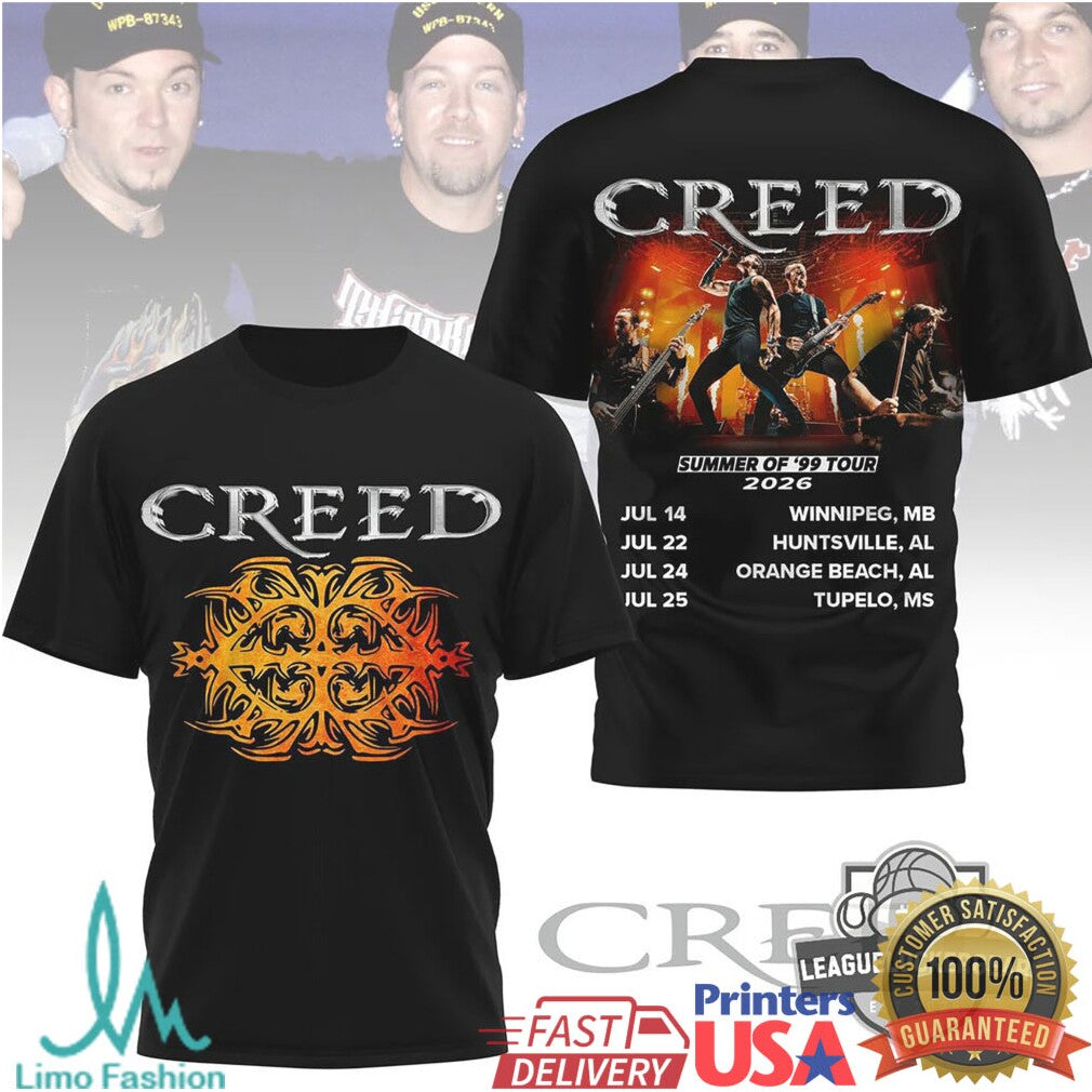 Creed Summer Of '99 Tour 2024 Reunion Photo T Shirt - Limotees LLC