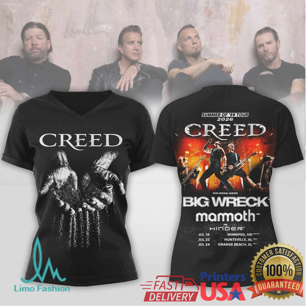 Creed Summer of '99 Tour 2026 With Big Wreck & Mammoth T Shirt - Limotees LLC