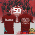 Crimson OU Sooners Softball 50th Anniversary Logo T Shirt Limited Edition - Limotees LLC