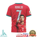 Cristiano Ronaldo Portugal National Team Cr7 Signature Red Jersey Shirt - Limotees LLC