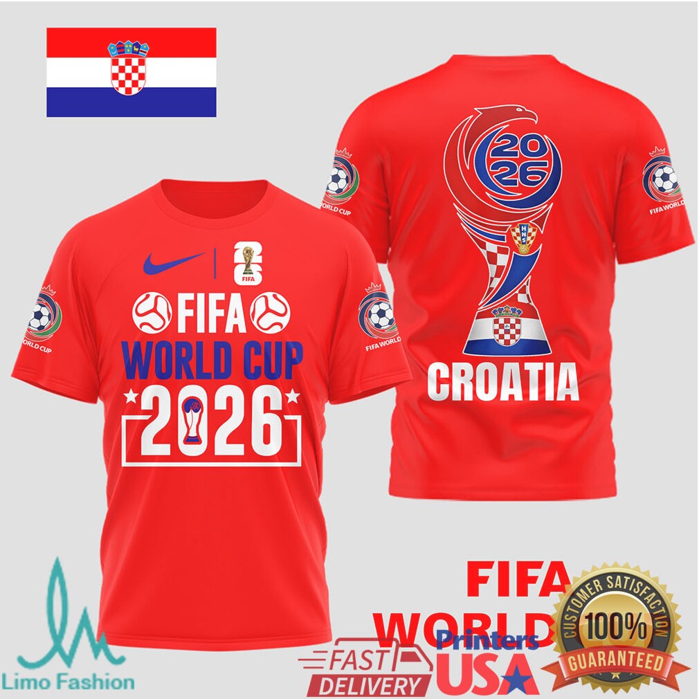 Croatia FIFA World Cup 2026 Football Fan T Shirt Red & White Supporters T Shirt - Limotees LLC