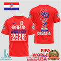 Croatia FIFA World Cup 2026 Football Fan T Shirt Red & White Supporters T Shirt - Limotees LLC