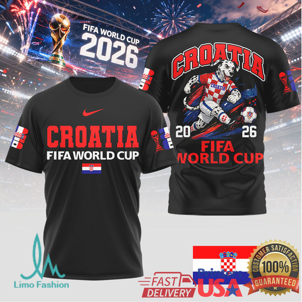 Croatia World Cup 2026 Dalmatian Mascot T Shirt Croatian Soccer Fan T Shirt - Limotees LLC