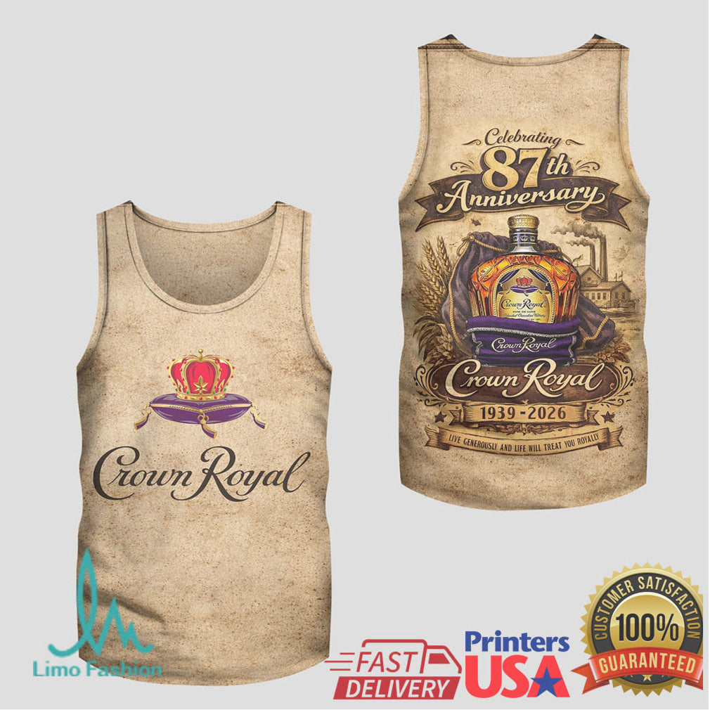Crown Royal 87th Anniversary 1939 2026 Vintage Style T Shirt - Limotees LLC