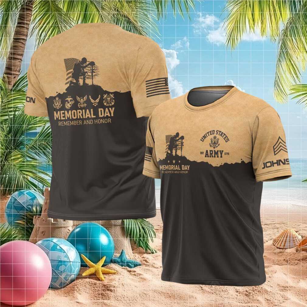 Custom Army Memorial Day Remember and Honor Fallen Soldier T Shirt - Limotees LLC